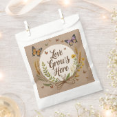 Boho Boheemse Wilde bloemen, vlinders, tarwe Bedankzakje (Geknipt)