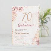 Boho Bohemian 70 en Fabulous Dames 70th Birthday Kaart (Staand voorkant)