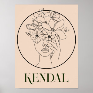 Boho Bohemian Abstracte Minimale Stijl Poster