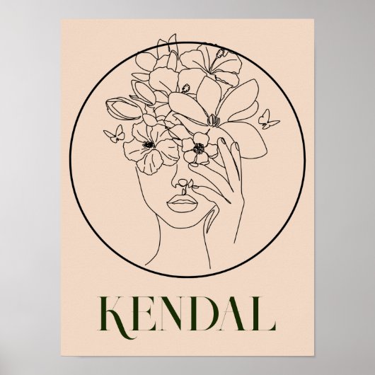 Boho Bohemian Abstracte Minimale Stijl Poster (Voorkant)