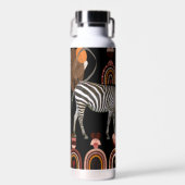 Boho Bohemian Animals Rainbows Modern Art Zebras Waterfles (Voorkant)