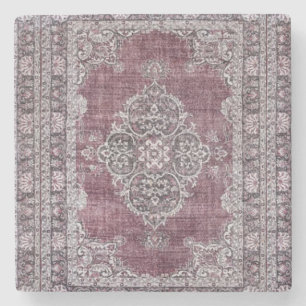 BOHO BOHEMIAN ART PRINT IN BURGUNDY WINE STENEN ONDERZETTER