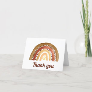 Boho Bohemian Baby shower arc-en-ciel Merci