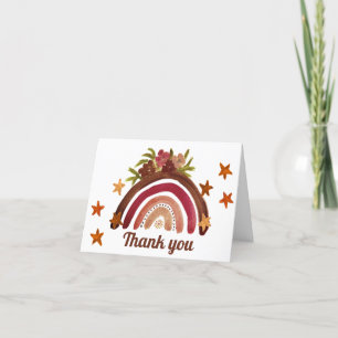 Boho Bohemian Baby shower arc-en-ciel Merci