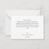 Boho Bohemian Beige Floral Merci Carte Note (Dos)