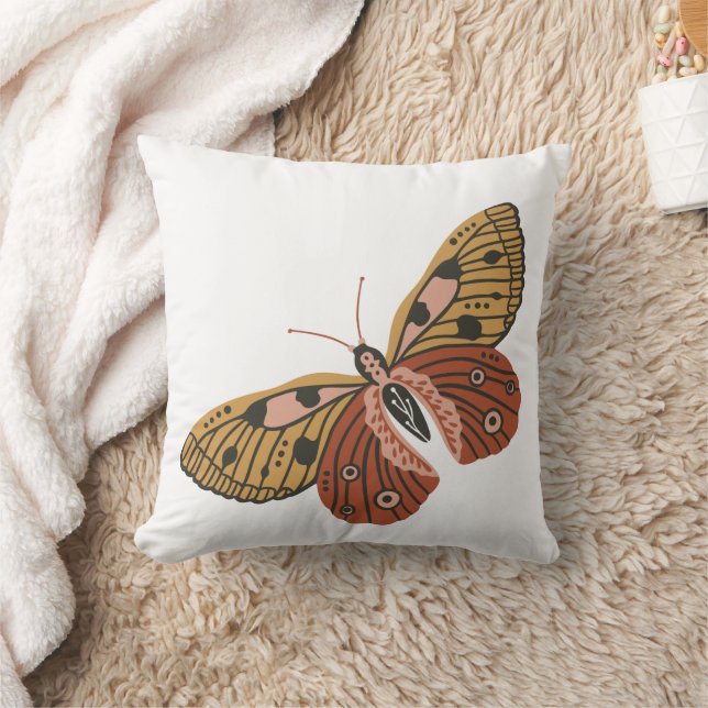 Boho Bohemian Butterfly Sun Moon Omkeerbaar Kussen (Deken)