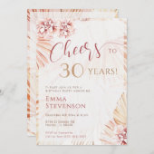 Boho Bohemian Cheers 30 jaar Dames 30ste verjaarda Kaart (Voorkant / Achterkant)