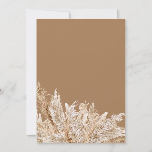 Boho Bohemian Neutral Faire-part de mariage (Dos)