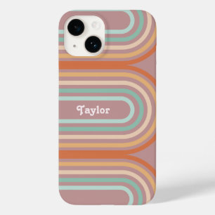 Boho Bohemian Pastel Regenboog Mauve Achtergrond Case-Mate iPhone 14 Hoesje