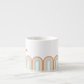 Boho Bohemian Pastel Regenboog Mauve Achtergrond Espresso Kop (Voorkant)