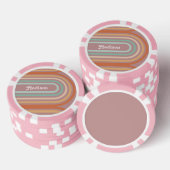 Boho Bohemian Pastel Regenboog Mauve Achtergrond Poker Chips (Opstapeling)
