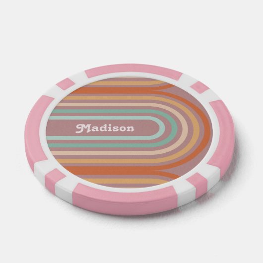 Boho Bohemian Pastel Regenboog Mauve Achtergrond Poker Chips (Enkel)