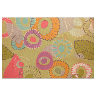 Boho Bohemian Retro Colorful Floral Flowers Stof