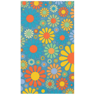 Boho Bohemian Retro Colorful Floral Flowers Tafelkleed
