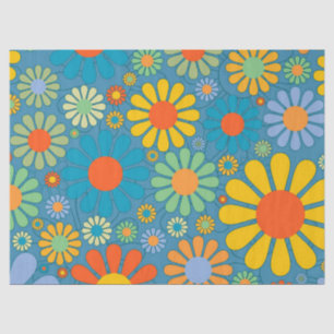 Boho Bohemian Retro Colorful Floral Flowers Tissuepapier