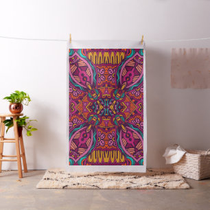 Boho Bohemian Retro Colorful Pattern Stof