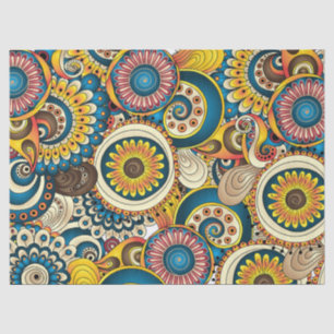 Boho Bohemian Retro Colorful Pattern Tissuepapier