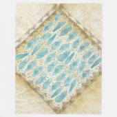 Boho Bohemian Rustic - Abstract vangerpatroon Fleece Deken (Voorkant)