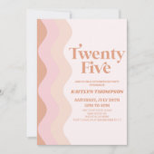 Boho Bohemian Vijfentwintig 25ste Verjaardagsfeest Kaart (Voorkant)