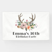 boho, bohemien herten, gewei herten Banner (Horizontaal)