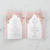 Boho boog blozende pioenrozen pampagras programma  (Binnen)