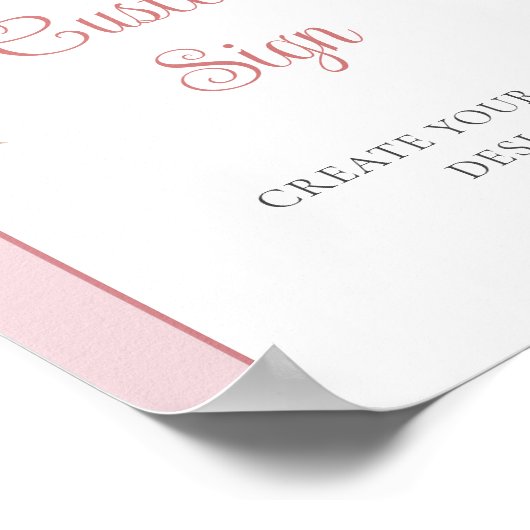 Boho boog blush pioenrozen pampas gras Aangepast t Poster (Hoek)