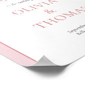 Boho boog blush pioenrozen pampas grassage welkom poster (Hoek)