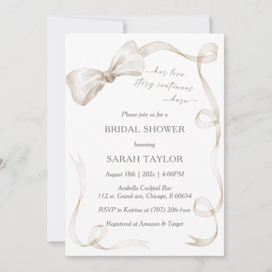 Boho Boog Bruidsborrel Uitnodiging Sjabloon (Voorkant)