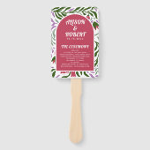 Boho boog en folklore bloemen bruiloft programma handwaaier (Voorkant)