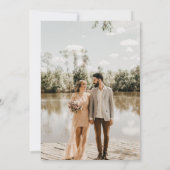 Boho Boog Kalendar Sla de Datum Uitnodiging (Achterkant)