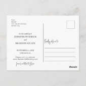 Boho boog overlay kalligrafie Bewaar de datum Foto Briefkaart (Achterkant)