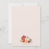Boho Boog Pompoen Herfst Bloemen Terracotta Save The Date (Achterkant)