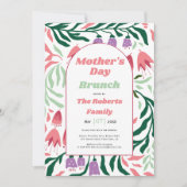 Boho boog retro Moederdag brunch Kaart (Voorkant)