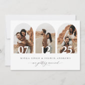 Boho Boog Save The Date Foto Kaart Aankondiging (Voorkant)