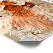 Boho boog terracotta pampas huwelijksfotoprop poster (Hoek)