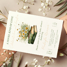 Boho Book Lover Floral baby shower