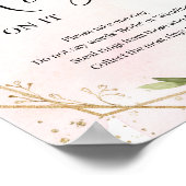 Boho bordeaux bloem 'doe er een ring omheen' spelb poster (Hoek)