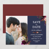 Boho bordp bohemian foto save the date (Voorkant / Achterkant)