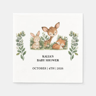 Boho Bosdieren Baby Shower Servet