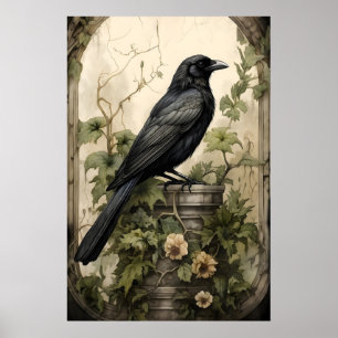 Boho bosdierprintenset, vintage cottagecore poster