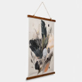 Boho Botanical Abstract Earth Minimalist Hangend Wandkleed (Gebogen)