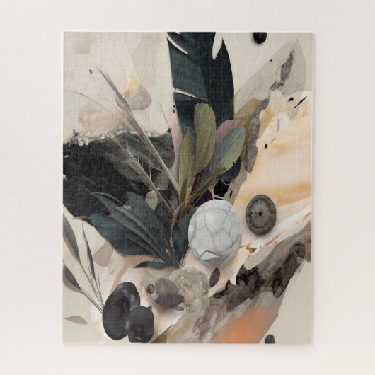 Boho Botanical Abstract Earth Minimalist Legpuzzel (Verticaal)