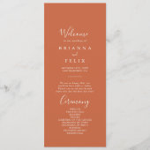 Boho Botanical Autumn Wedding Programme (Devant)