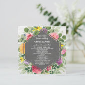 Boho Botanical Brick Wildflower Wedding Program Programma (Staand voorkant)