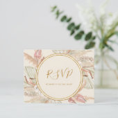 Boho Botanical | Carte postale RSVP de choix du me (Debout devant)