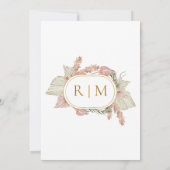 Boho Botanical | Eenvoudig traditioneel huwelijk Kaart (Achterkant)