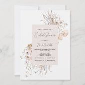 Boho Botanical Frame Bridal Show Invitation (Devant)