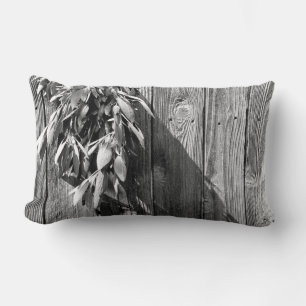 Boho botanical herb bladeren rustic Barn-wood Kussen