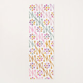 Boho Botanical Illustration Pattern Colorful Yogamat (Achterkant)