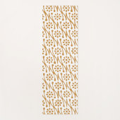 Boho Botanical Illustration Pattern Honey Gold Yogamat (Voorkant)